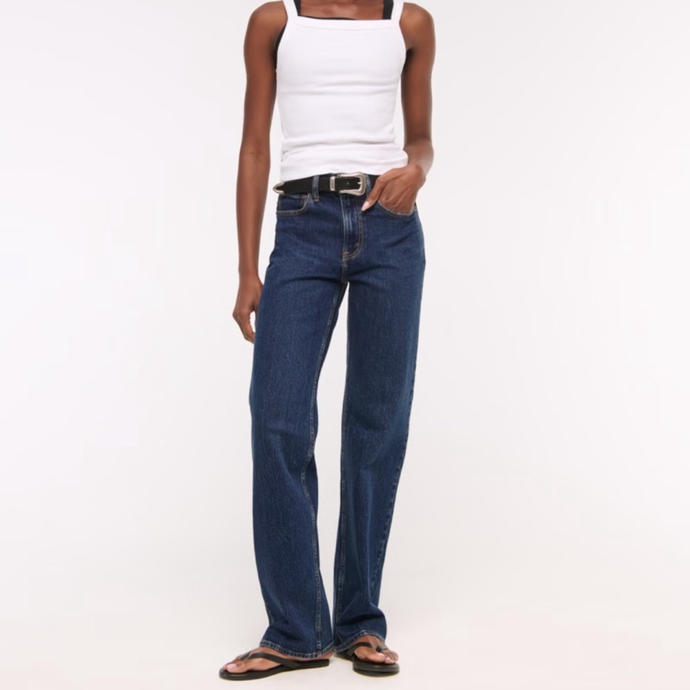Abercrombie & Fitch High Rise Dark Blue Jeans